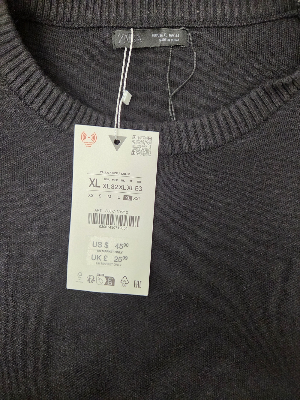 Zara Black Crewneck Sweater - Picture 4 of 4